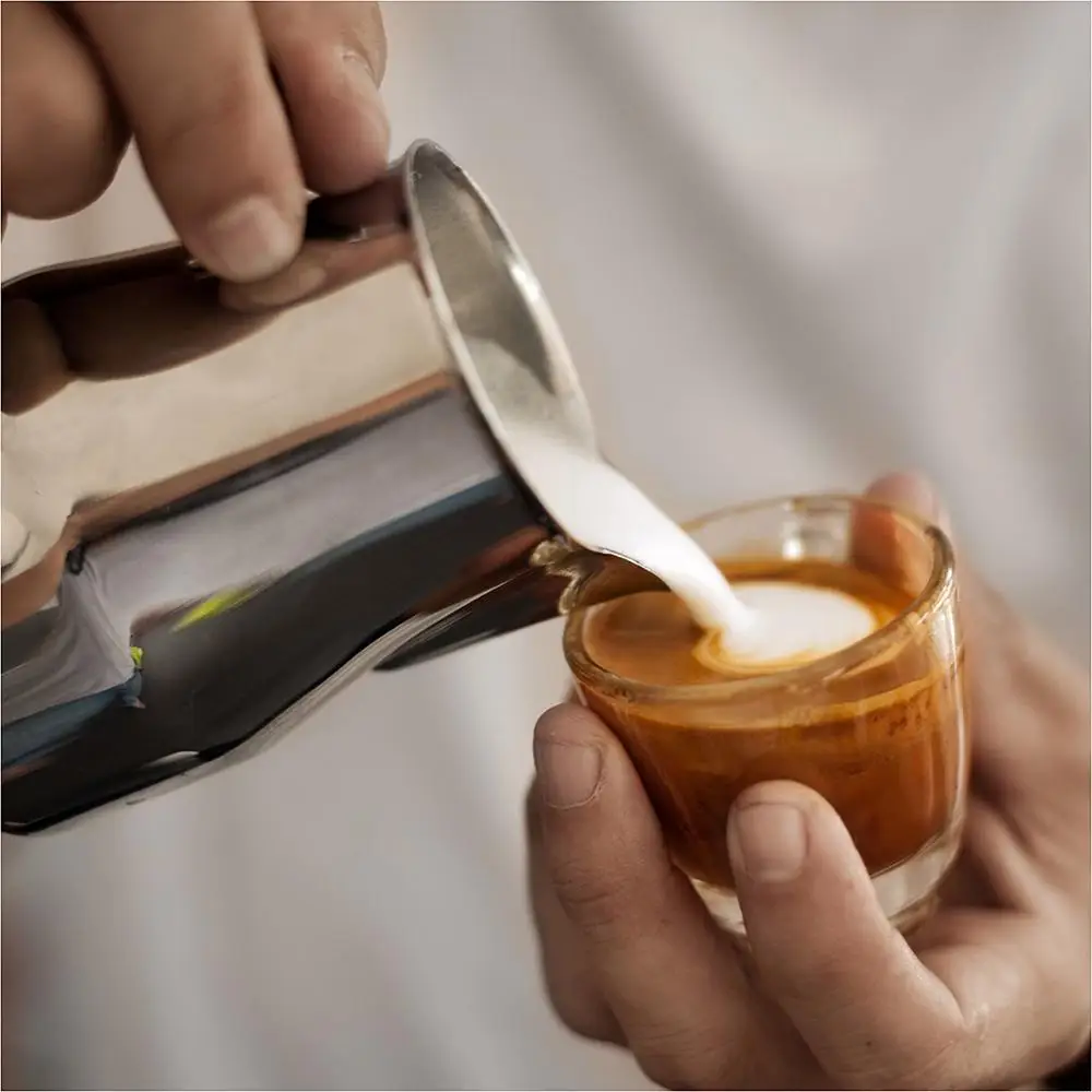 80ml high borosilicate double wall glass coffee cup