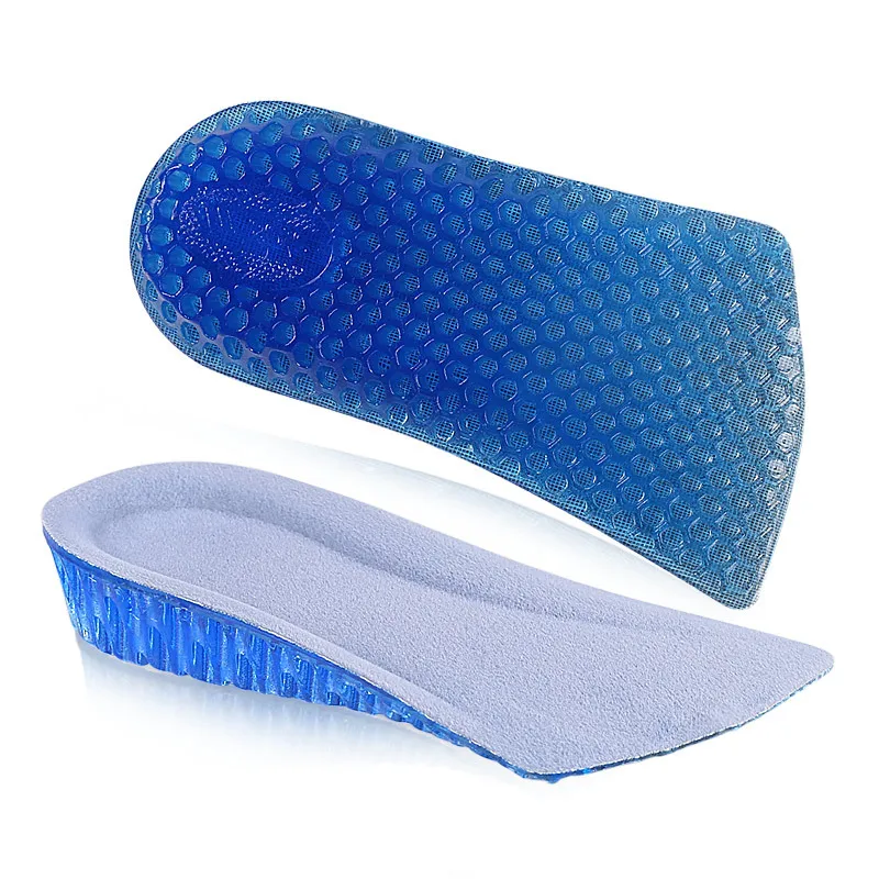 Honeycomb 3cm Elastic Invisible Inner Heightening Shoe Pad Shock Absorption Pressure Relief Heel Height Increasing Half Insole