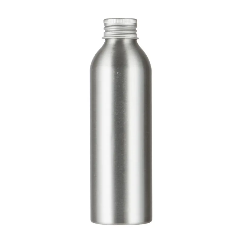 Empty 100 ml 150 ml metal aluminum bottle with metal lid for Cosmetic Oil