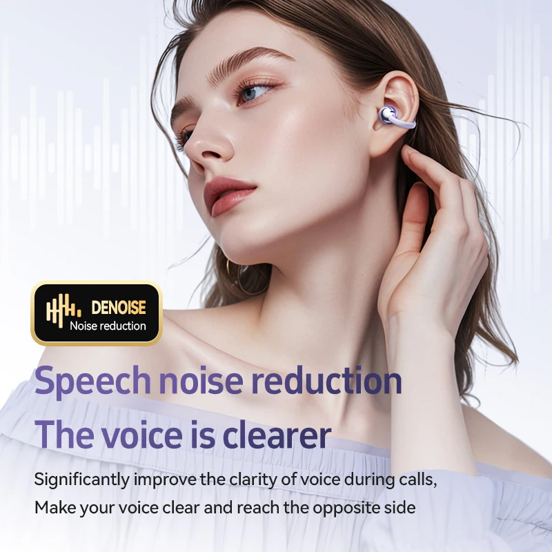 M108 Ear Clip Sports Earphones Hi-Res Audio Lossless Sound Quality Wireless Earbuds with Spatial Stereo Sound and HD Voice Call
