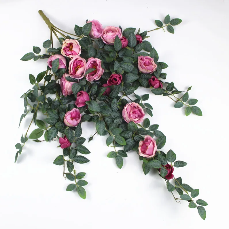 Promotion Price Cheap Wholesale Artificial Flower rose vine hanging