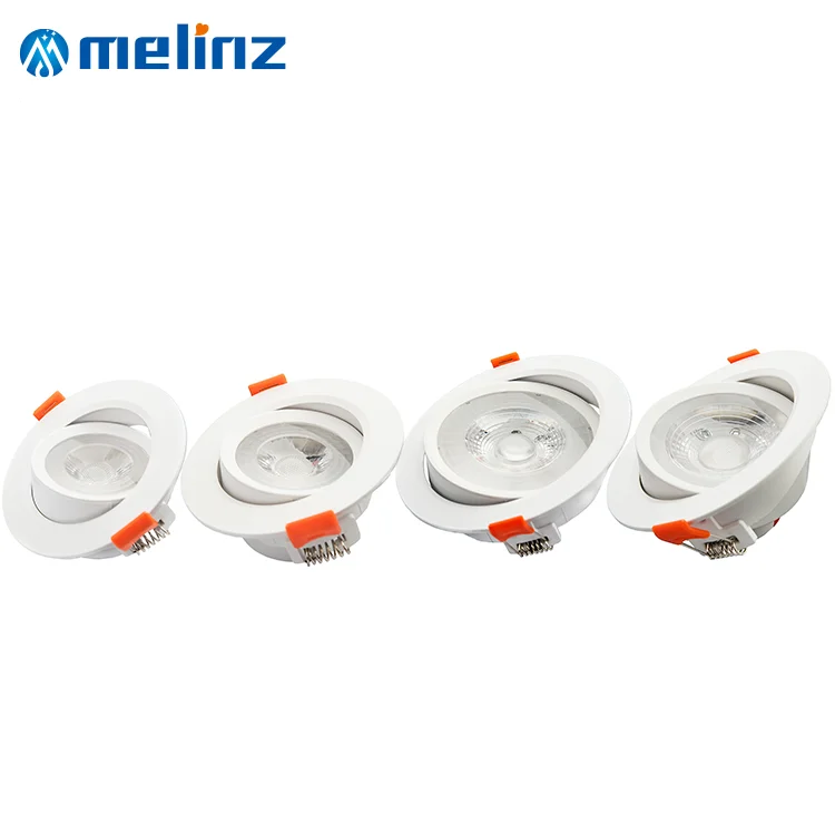 MELINZ New Product Embedded Round Square PC ABS Downlight Recessed Spotlight Kitchen 3Watt 5Watt 7Watt 9Watt Spot Light Led