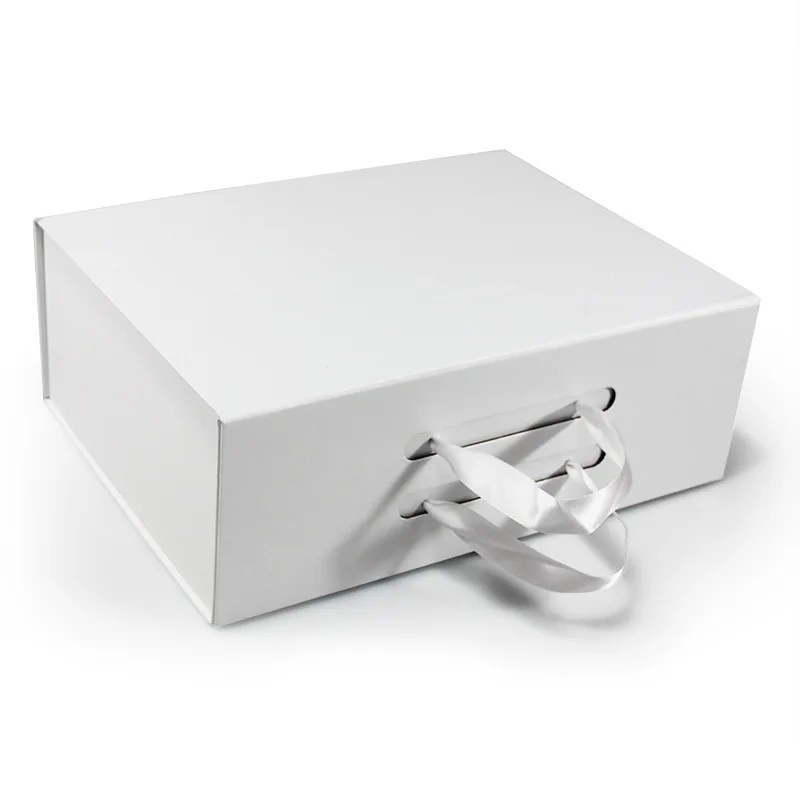 2022 New Arrivals Magnetic Gift Box Pink Packaging Custom Logo Printed Magnetic Folding Paper Flat Pack Gift Boxes With Handle