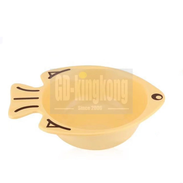 gdkk korea biodegrade corn starch 1 unique bpa free New design Cartoon baby Wheat straw pla fish shape bowl rice bowl with handle