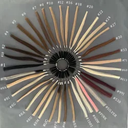 Wholesale Black to blonde color natural straight bulk hair  human hair extensions