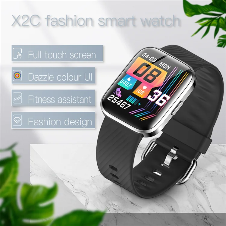  Большой 2 5D hd стеклянный экран x2 Мужские Женские сенсорные водонепроницаемые умные наручные часы Браслет фитнес-трекер