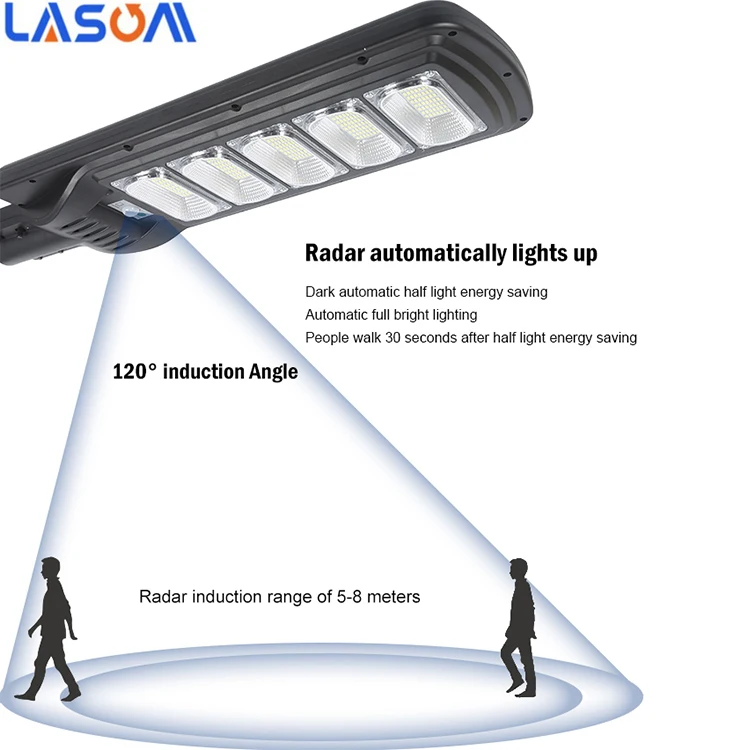 ABS outdoor 6v smd modern high power all in one solar Integrated All In Remote 60W 90W 120W IP65 Outdoor Remote Control