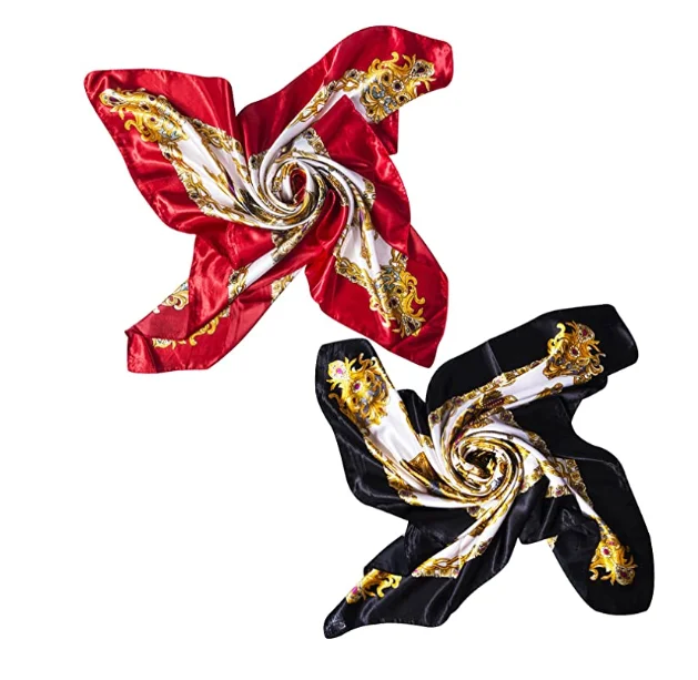 BSCI China Shenzhen Red Black Floral Print Fashion Summer Best Selling Scarfs Shawls Women