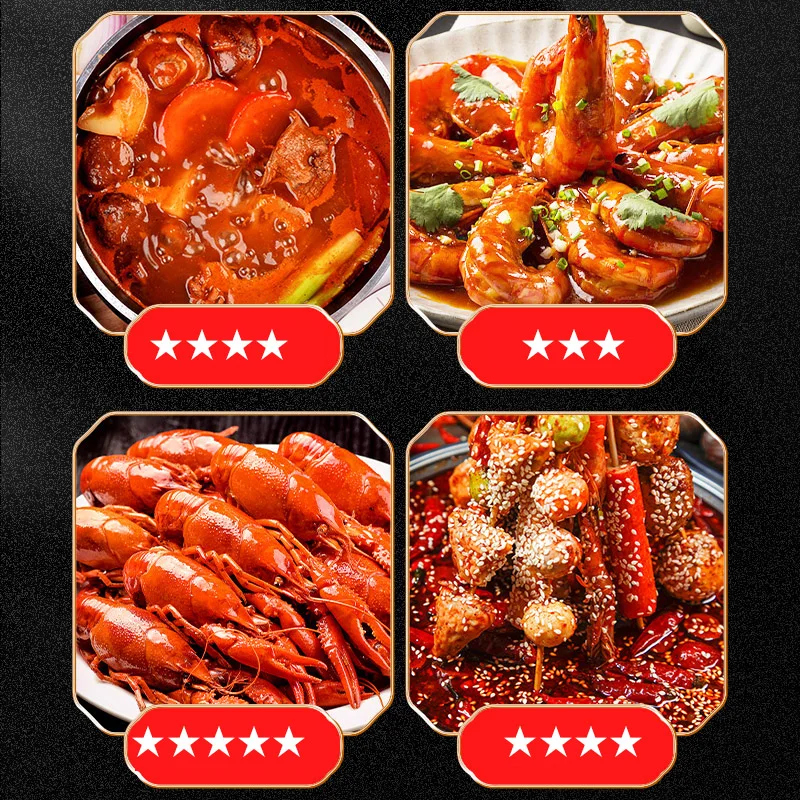 Direct Selling 200g Dark Liquid Convenient Bagged Hot Pot Mala Bottom Material for Food