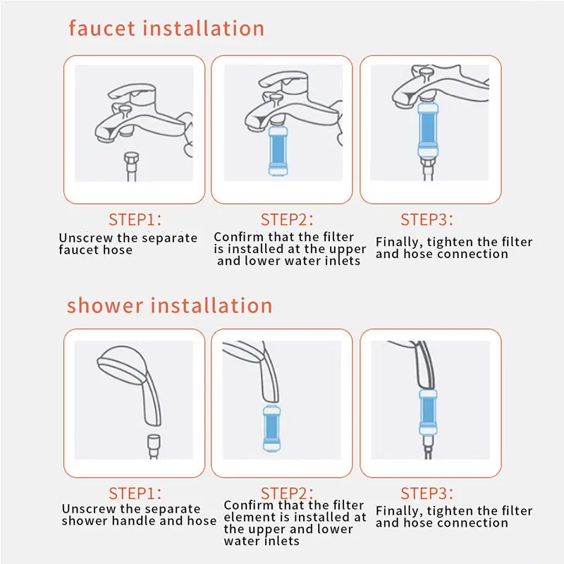 Household water filter fragrance bathroom vitamin C shower filter bathroom faucet accessories