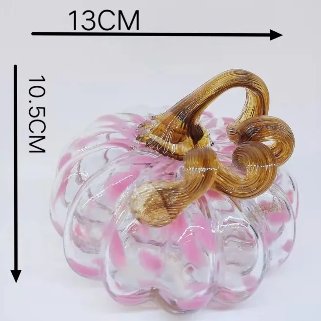 Halloween Gift Desktop Decor Lovely Figurine Colored Murano Glass Pumpkin Fast Shipping Wholesale Creative Europe Hand Made Pink