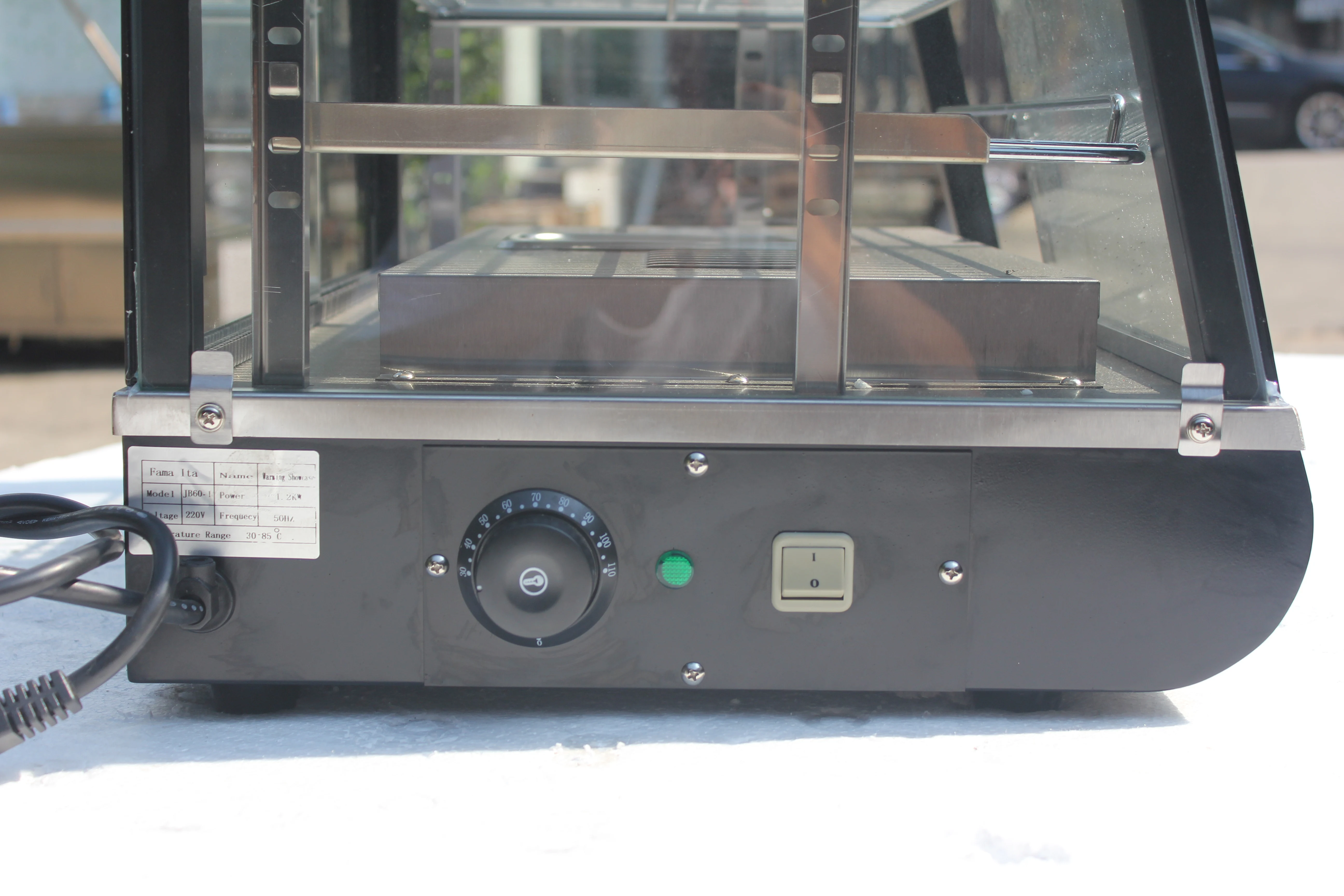 Food warmer showcase black Electric display showcase food warmer electric showcase Original Product