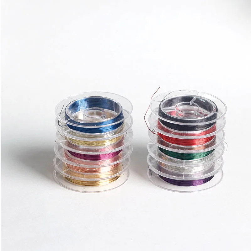 Copper Wire 10pcs 0.3mm Colorful Copper Wire Craft Beads Rope Beading Wire For Bracelet Necklace Jewelry DIY Accessories