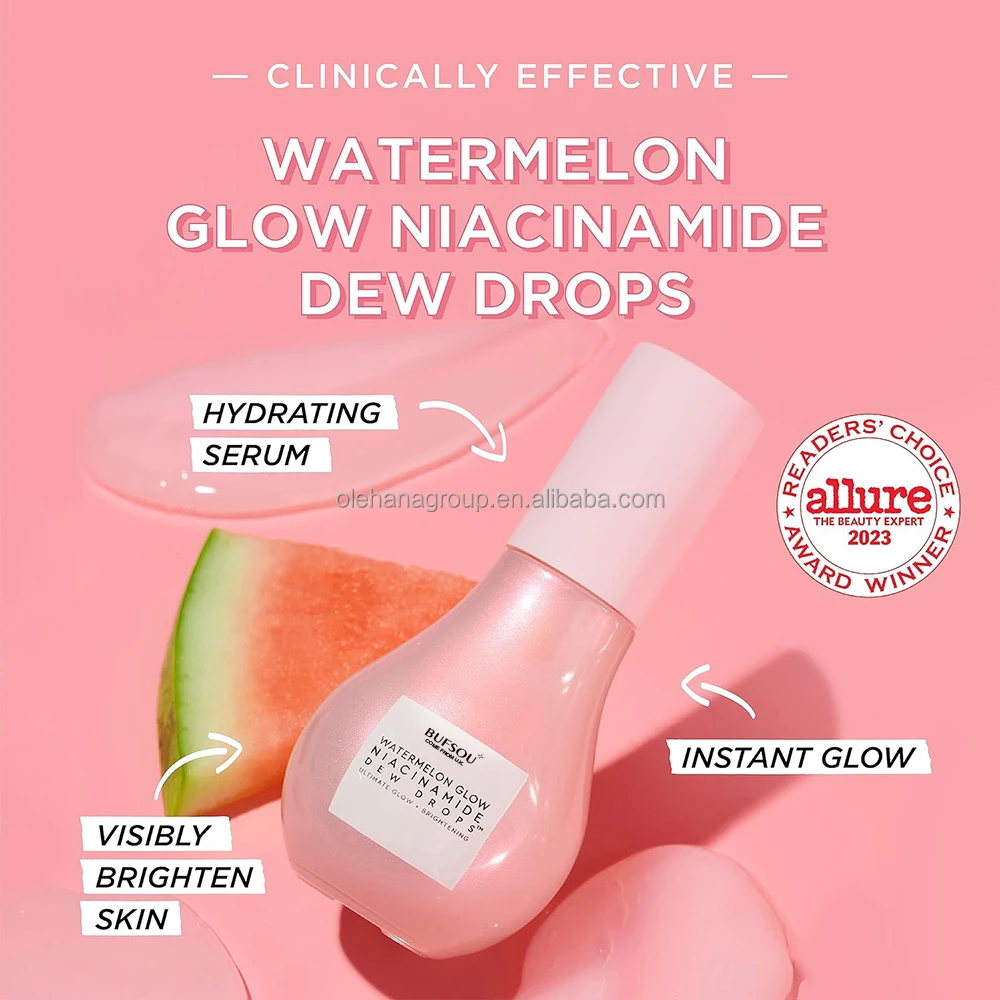 Private Label Korean Anti Age Glowing Serum Pore Shrinking Whitening Niacinamide Antiwrinkle Vitamin C Face Serum for Face