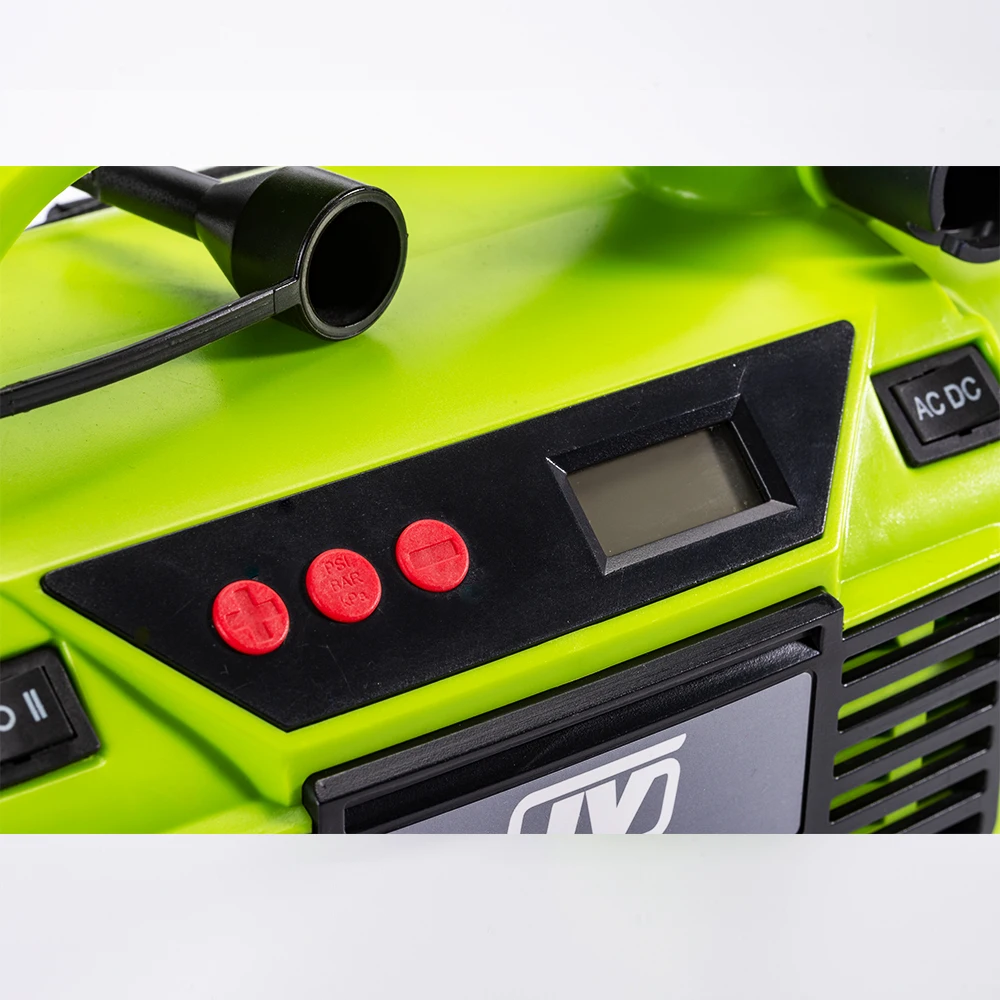 100-240Vac Electric Digital Tire Inflator 12V DC Car Air Pump Air Compressor Bare Tool