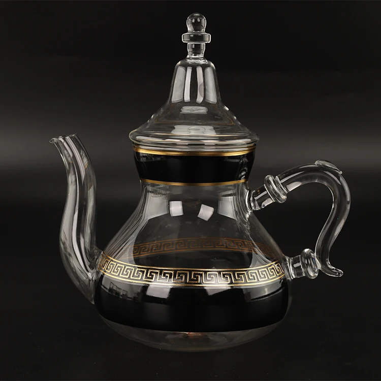 Wholesale Borosilicate Glass Teapot Food Grade heat resistant drinkware Pitcher With Lid teapot glass