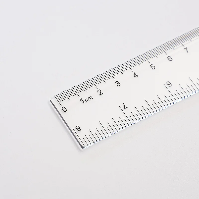 Factory 6inch 12inch 15cm 30cm Transparent PVC Clear Plastic Scale Flexible Measuring Ruler