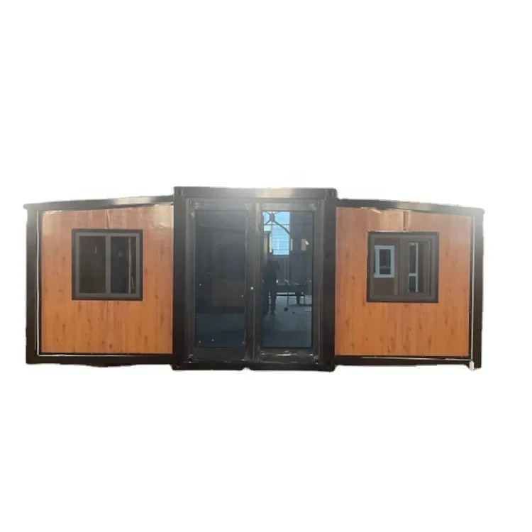 75mm sandwich panel wooden 20 40ft 2 bedrooms container house prefab expandable tiny container house with bathroom prefab houses