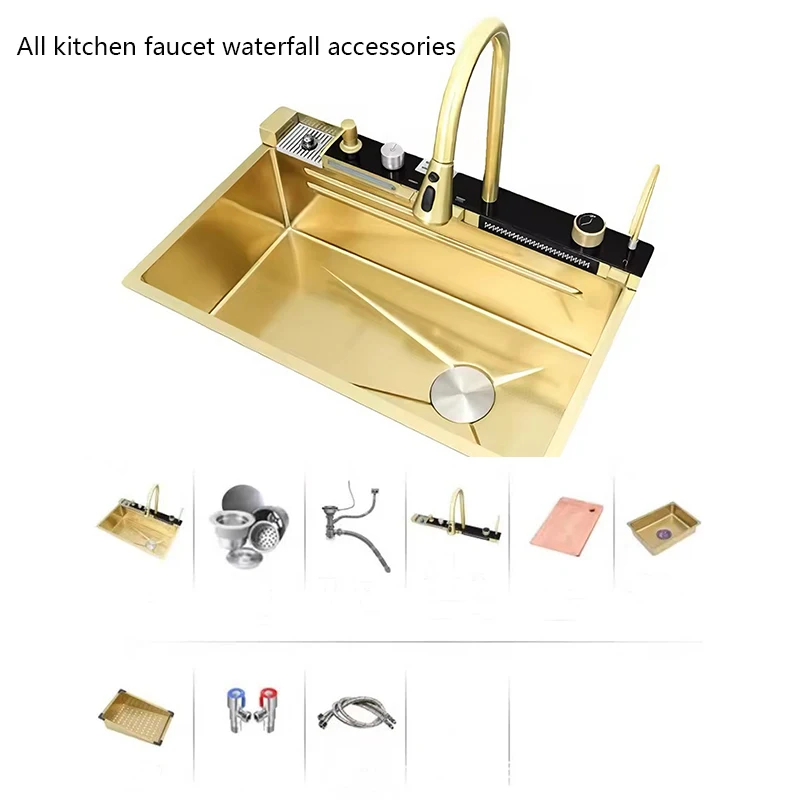 best farmerhouse stainless steel kitchen sink gold tap pull out kitchen mixer anti scratch gold dragon kitchen sink