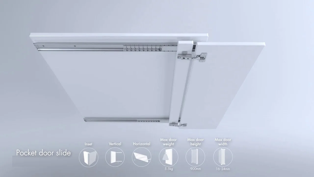 Fusaier Wholesale Cabinet Pocket Door System 35mm Ball Bearing Sliding Rail Furniture Drawer Lifter Sliders Pocket Door Slide