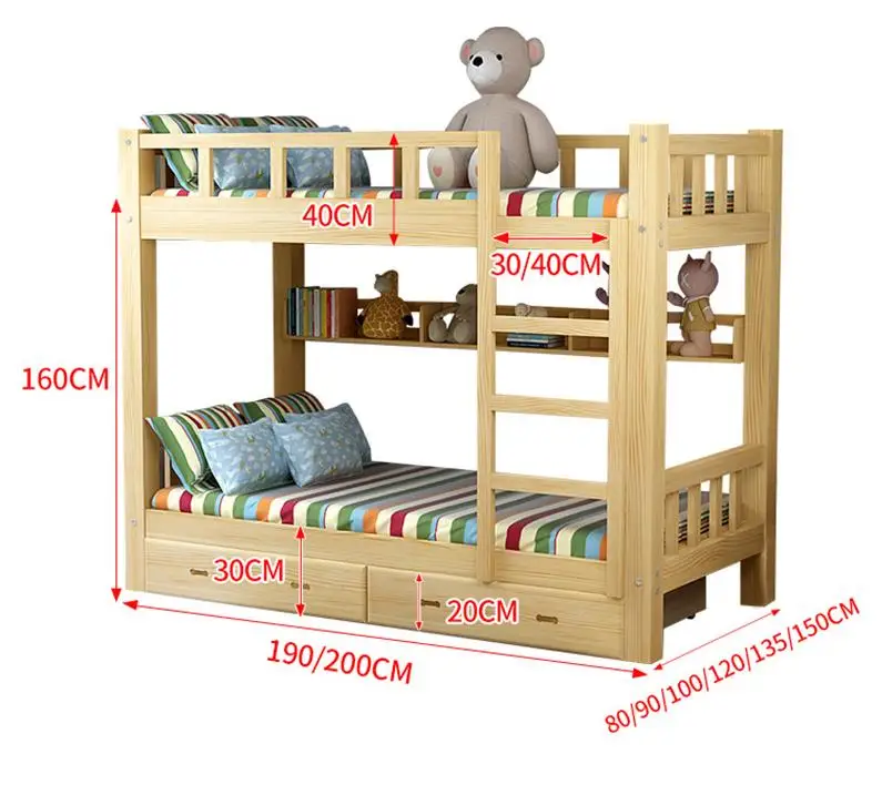 Wholesale Solid wood children bunk bed bunk beds kids bunk beds wooden