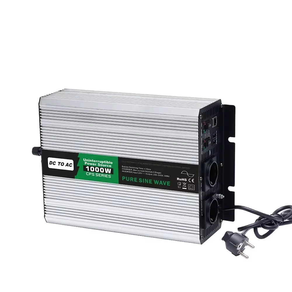 2000w pure sine wave power inverter with charger DC AC off-grid power inverter USB interface for home use with charging function