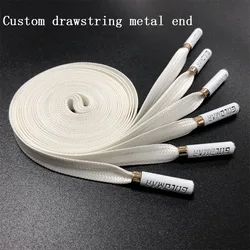 Braided With Tips 10mm Hoodie For Apparel Strong Tensile Waistband Quick Wax White Drawcord