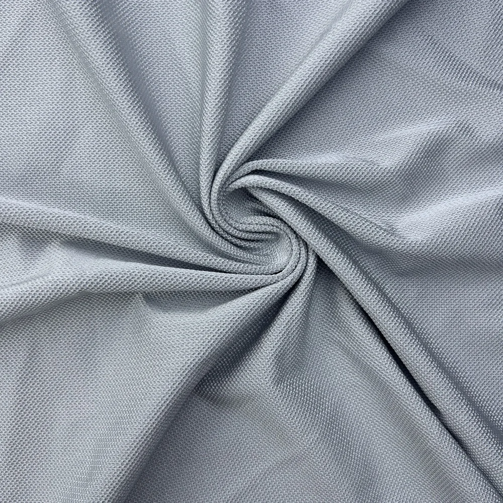 Organic Polyester/Spandex Pique Fabric Eco-friendly Knit Polo Shirts Dresses Girls/Boys Combed Yarn Plain Dyed Weft Knitted