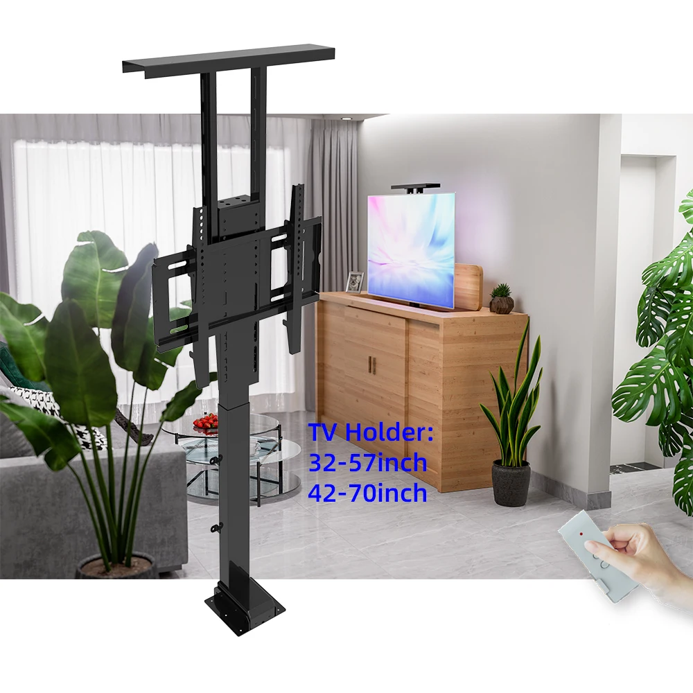 Motorized Remote Control Hidden TV Lift Automatic System Electric Under Bed TV Motorized Lift TV Mount