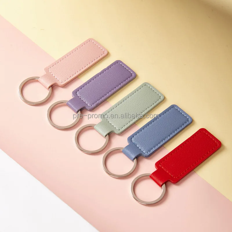 Custom wholesale cheap car leather keychain