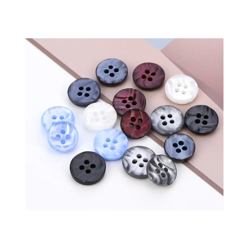 Wholesale 4 hole round colorful laser craft sewing pearl shell shirt buttons oeko-tex standard for shirt