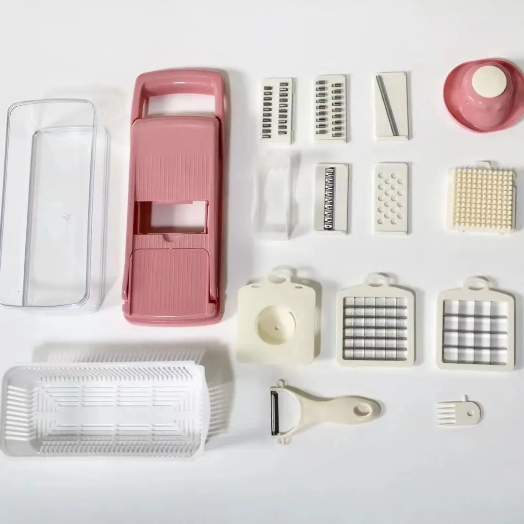 Kitchen multi 15 In 1 manual mandoline fruit cutter onion dicer veggie slicer vegetable chopper