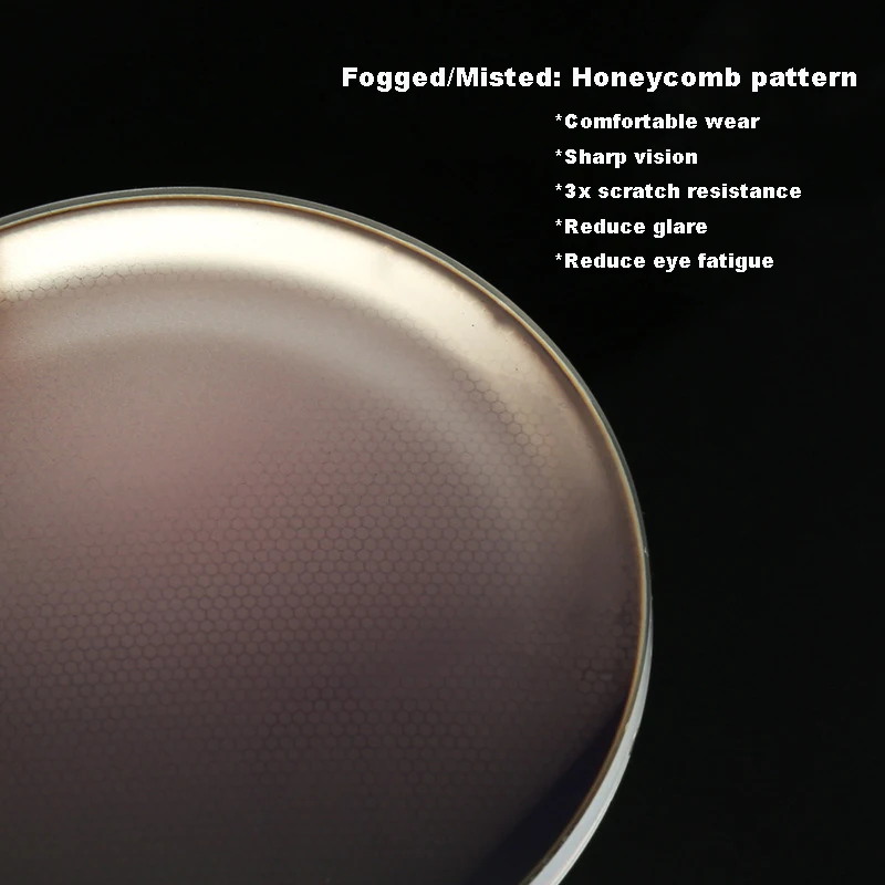 Ophthalmic light blocking cut 1.56 anti blue ray optical lentes single vision lenses with honeycomb pattern coating