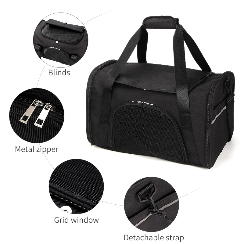 Single Shoulder pet handbag Foldable Portable Soft Pet Carrier Dog Breathable Net Cloth Collapsible Bag Puppy