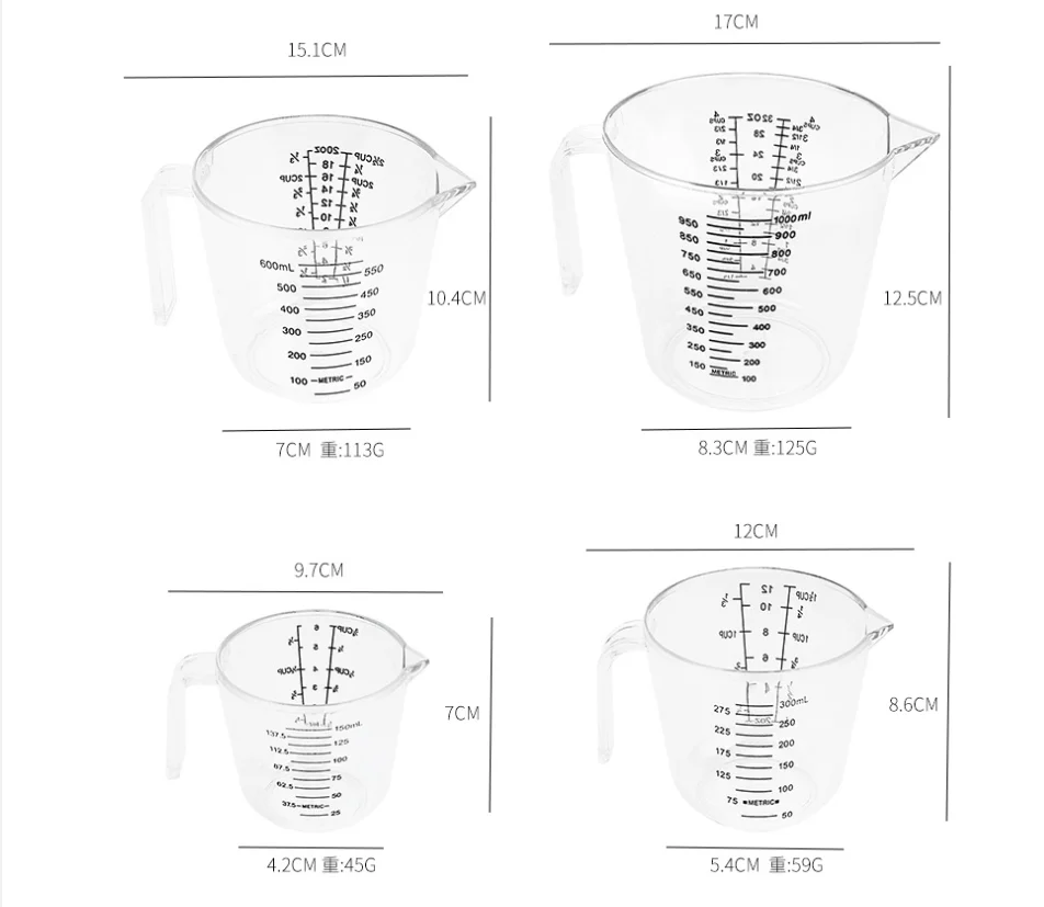 Распродажа многоразмерные мерные чашки для пирожных с ручкой готовки