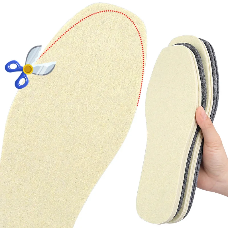 Winter insole Warm Wool Self-heating Insole Comfort Thermal Shoe Pads Inserts Thickened Heated Insoles for Snow Boots