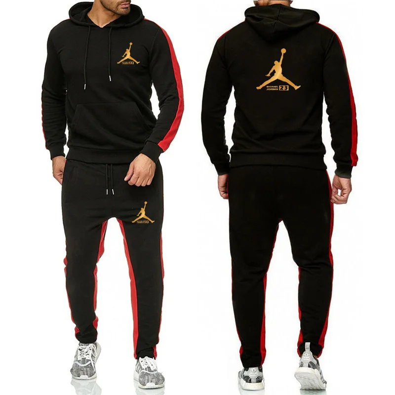 Same Color Custom Name Brand LOGO Men  Hoodies sets Track suits men Two Piece  Sports wear Brand Tracksuits Men