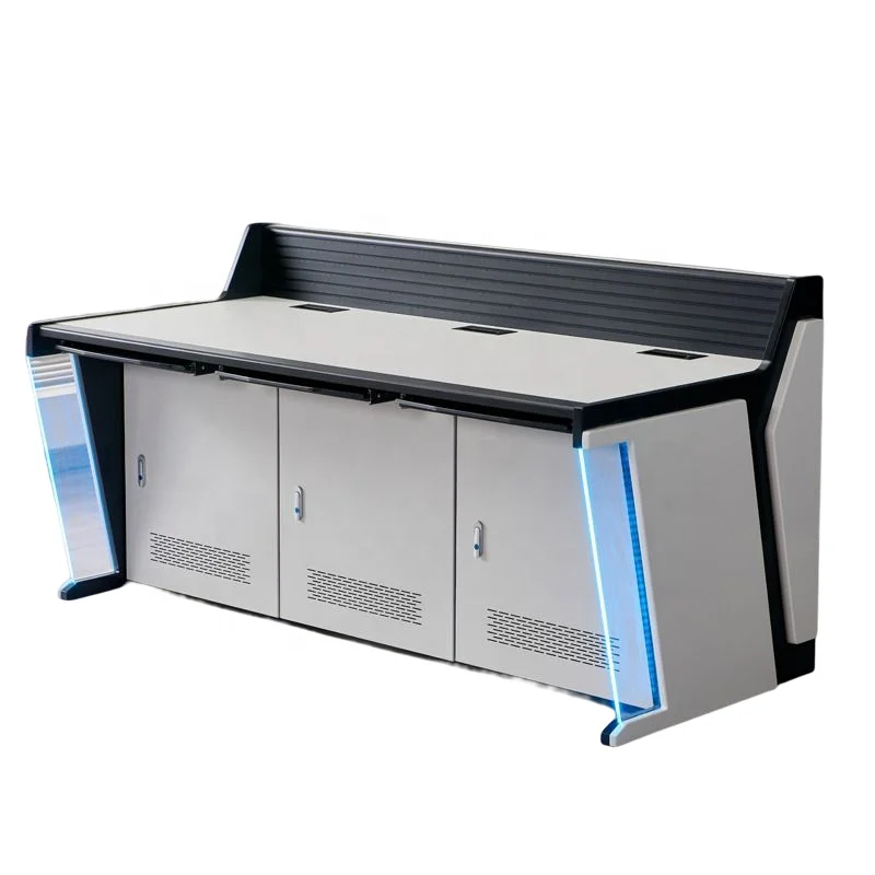 Modern LED Acrylic Desk Conference Room Furniture for Command Center Monitor Consoles Security Operation Tables Office Workers