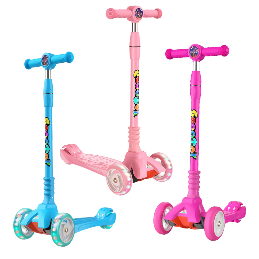 2021 New Arrival Folding 3 Electric Wheels Scooters For Kids With Light And Music