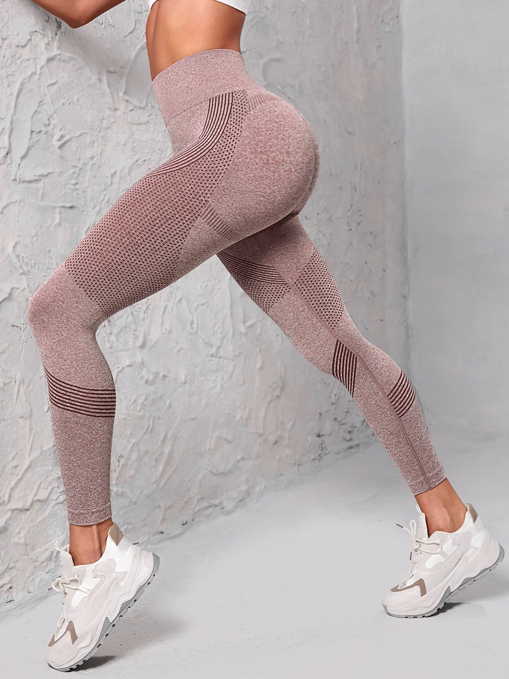 Gym Wear Tights Yoga Pants Push up Solid Color High Waist Quality Nylon Spandex Polyamide Elastic Seamless Jacquard Leggings