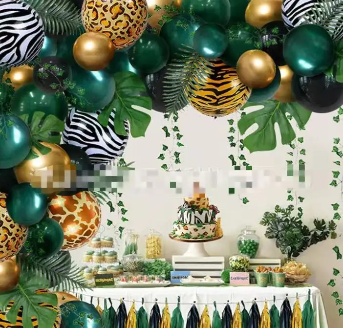 Горячая Распродажа одноразовая бумажная посуда в виде животного с воздушными шарами товары для праздника вечеринки Декор