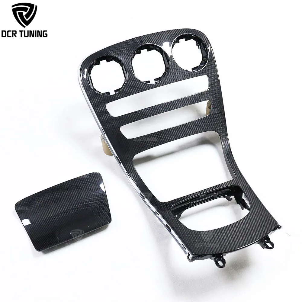 Carbon Fiber Interior Dashboard Trim for Mercedes Benz C Class W205 & AMG C63 C43 LCI 2019-2021 Without Clock Version