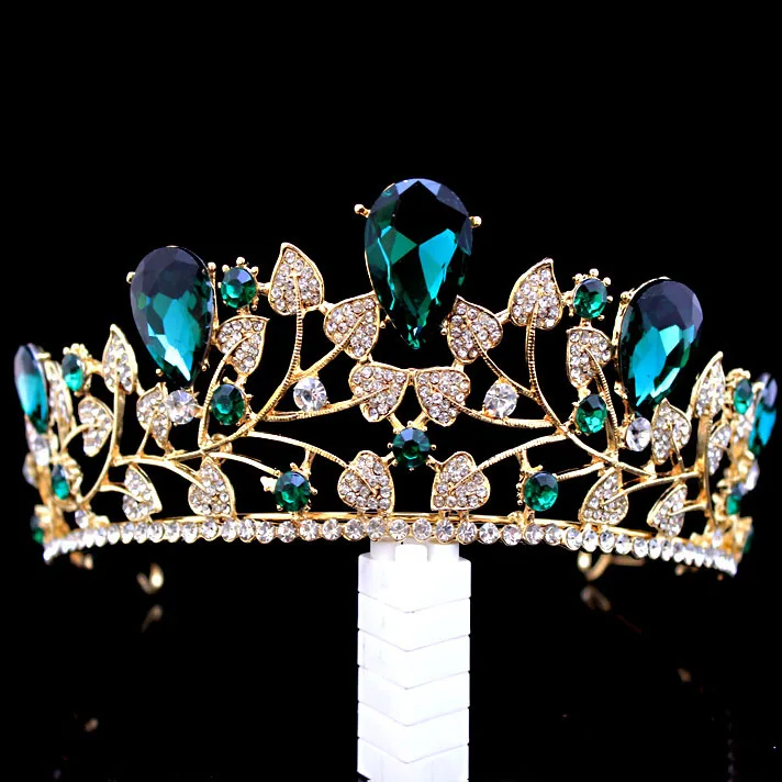 Wholesale Low Price Latest Design Blue Diamond Wedding Tiara Luxury Crystal Pageant Crown For Women