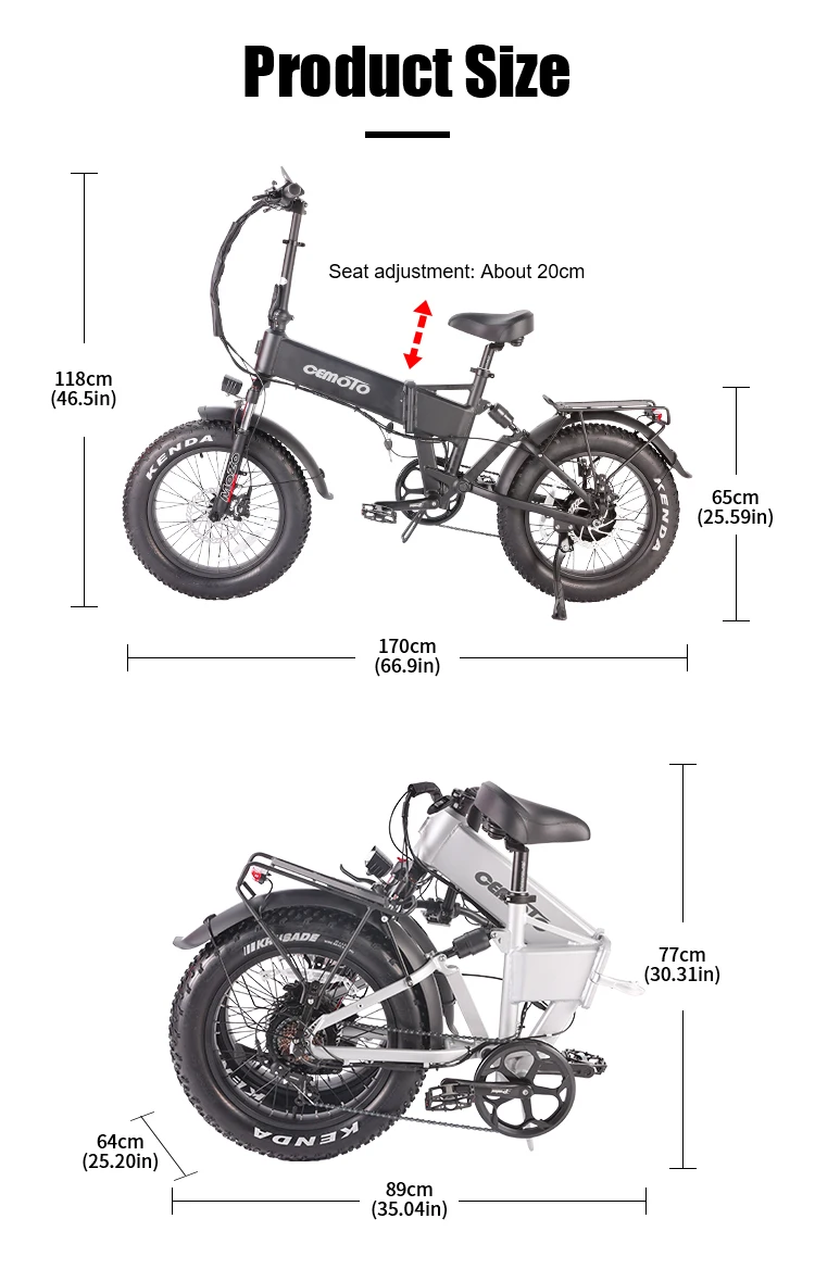 EU Warehouse 48V 13Ah 20 Inch Fat Tire Powerful Foldable Ebike New 250W Bafang Adults Portable Folding Electric Bike