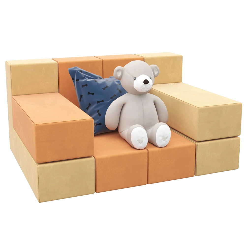 2023 New Design Living Room Sofa Kids Castle Sofa Creative Toy Building Kids Couch