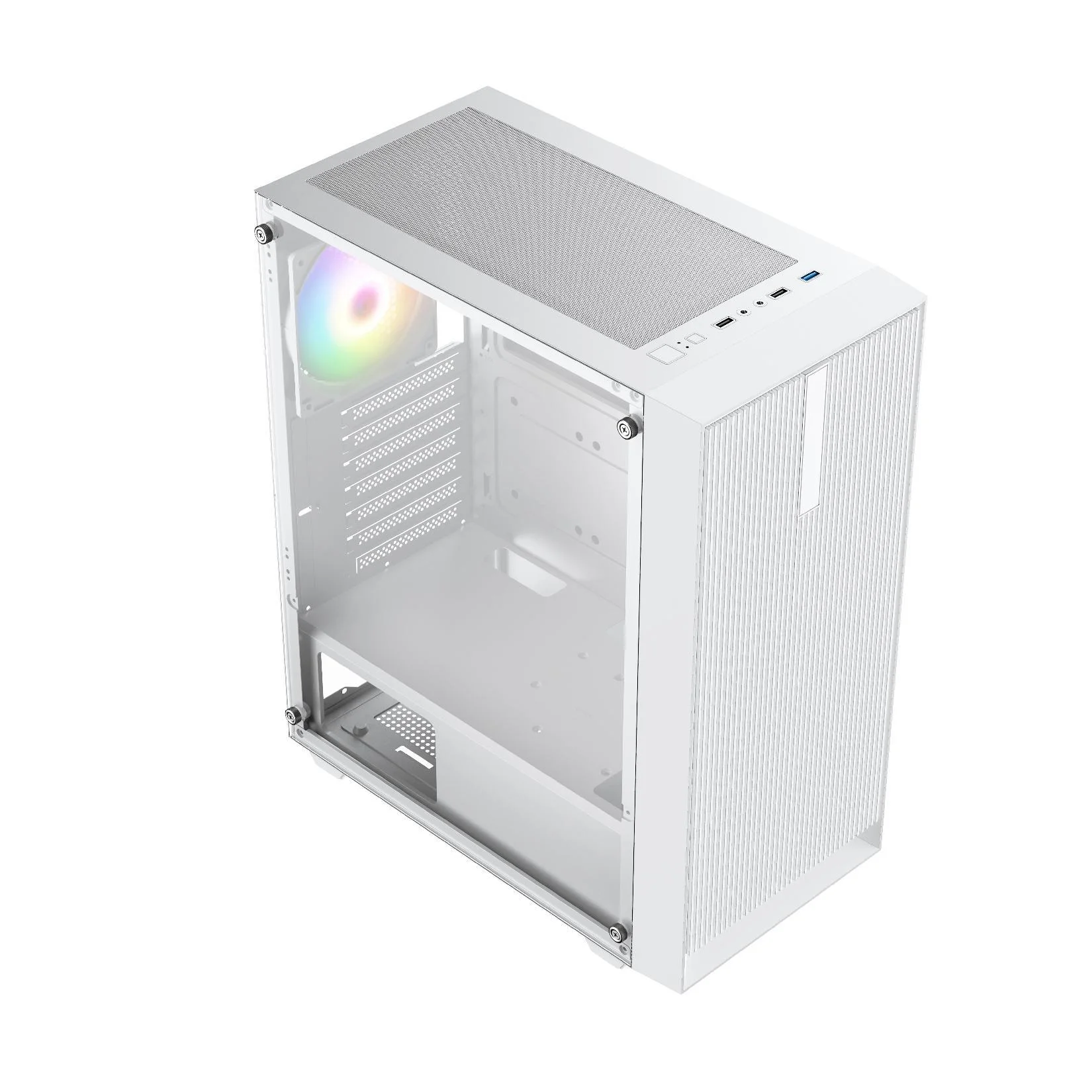 Хит продаж корпус для компьютера ATX ПК с индивидуальным логотипом закаленное стекло игровой настольный чехол