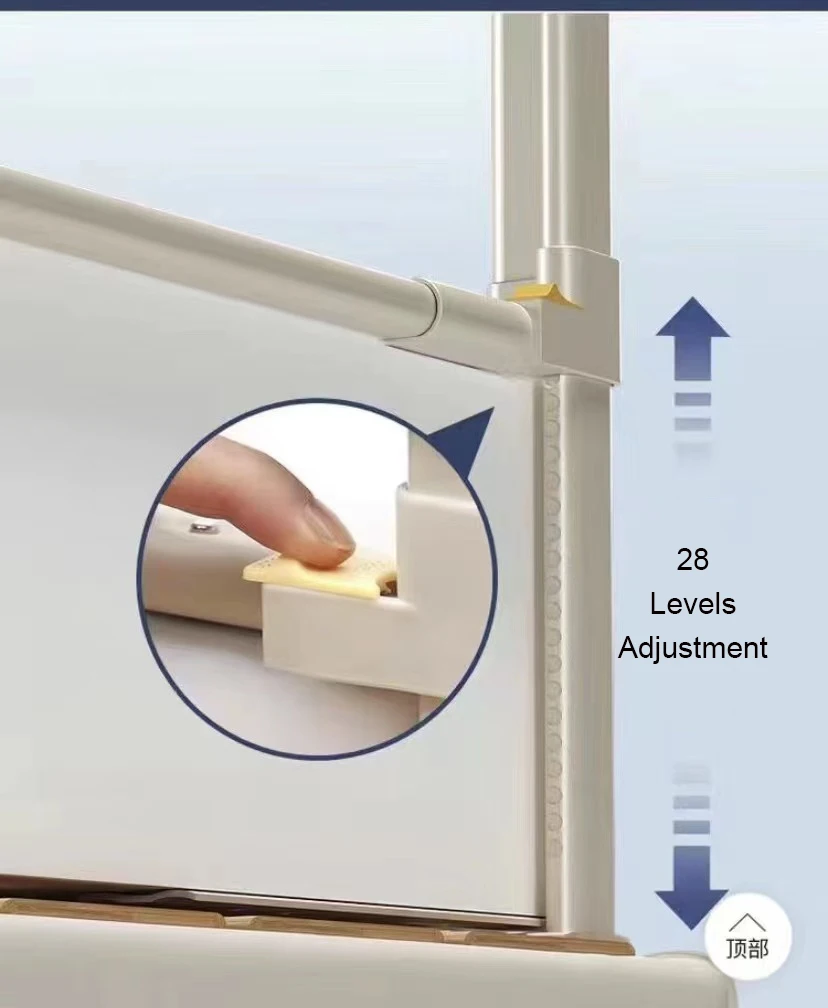 2023 Upgrade Model 28 Levels Height Adjustment Bed Rails Safety Bed Guard Rails for Baby Toddlers for Different Size Bed