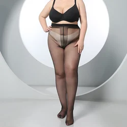 8D Ultrathin Transparent Pantyhose Plus Size T Crotch Tights Pantyhose