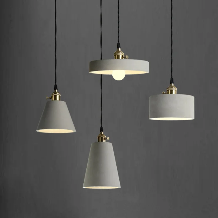 Industrial E27 Indoor House Modern Hanging Lighting Concrete Contemporary American Canada Italy Mini Chandelier Pendant Light Nodic Light