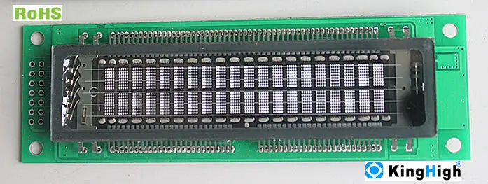 VFD Display 20T202DA1E LCD Compatible Design 2x20 Vacuum Tube Fluorescent Display KH202SD58R1-M